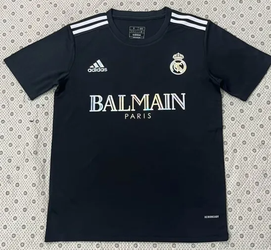 Real Madrid Black Balmain Shirt