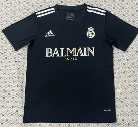 Real Madrid Black Balmain Shirt